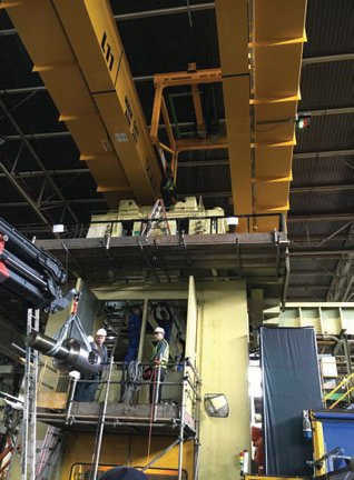 overhead crane in workshop