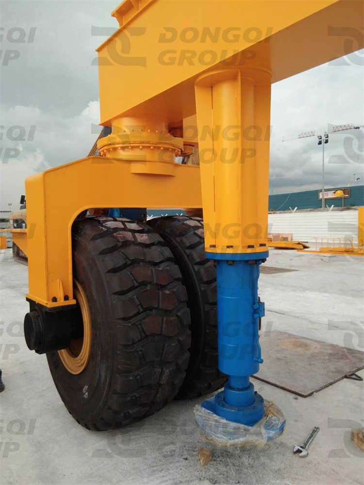 Installation process of 100 ton tire mounted gantry crane