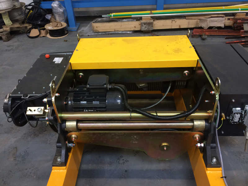 The old overhead crane has been refurbished