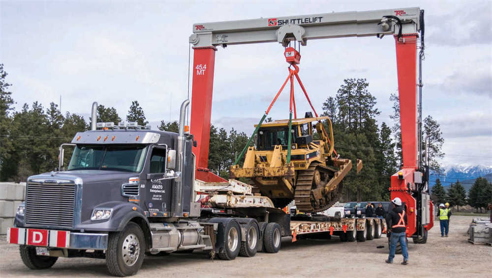 mobile gantry crane in outdoor