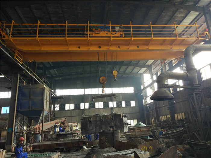 Bridge crane in steel company