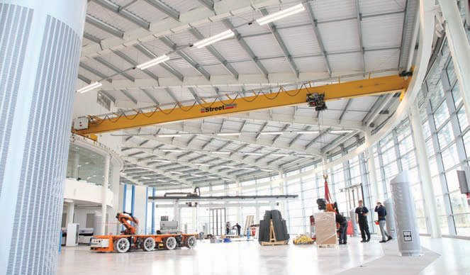 The crane outlay matches the facility’s top-end design
