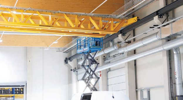 V-beam bridge crane