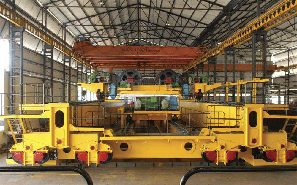 A-shop-assembled-Anupam-four-girder-ladle-crane