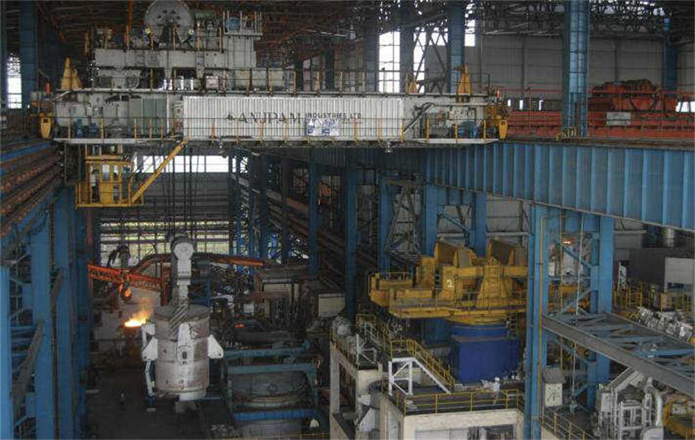 Double girder ladle crane provided by Anupam for Jindal Steel & Power, India